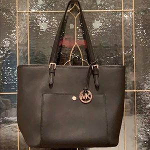 Michael Kors Black Shoulder Bag w/ laptop pocket